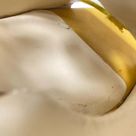 JIMMY CHOO - Yellow Leather Suede Women's Sandals 94-080125 - Picture 6 of 8